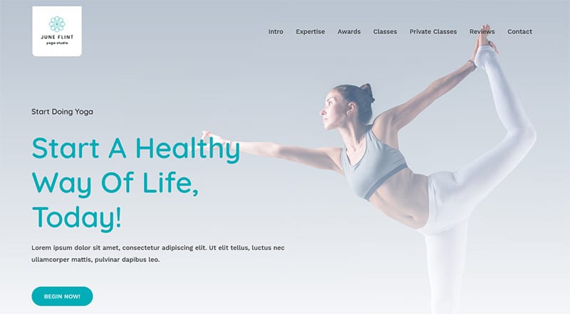 Astra WordPress Theme - Yoga Studio Starter Site