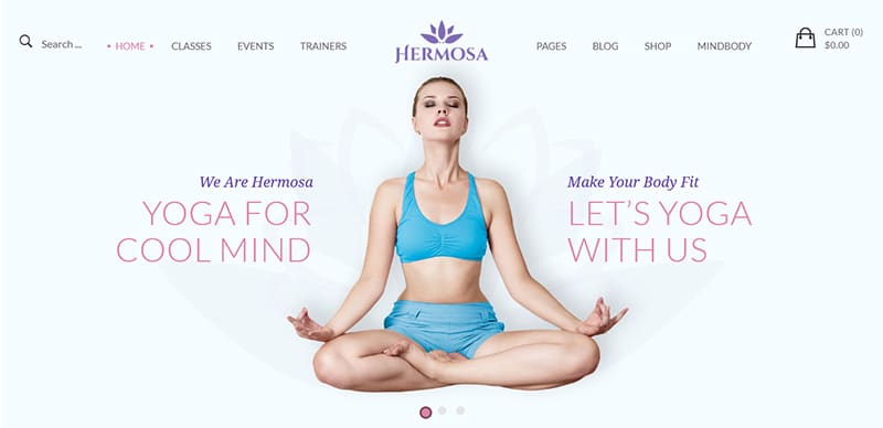 Hermosa Yoga WordPress Theme