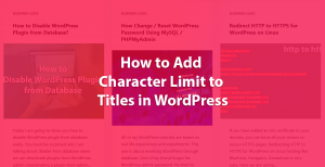 Limit Title Length in WordPress